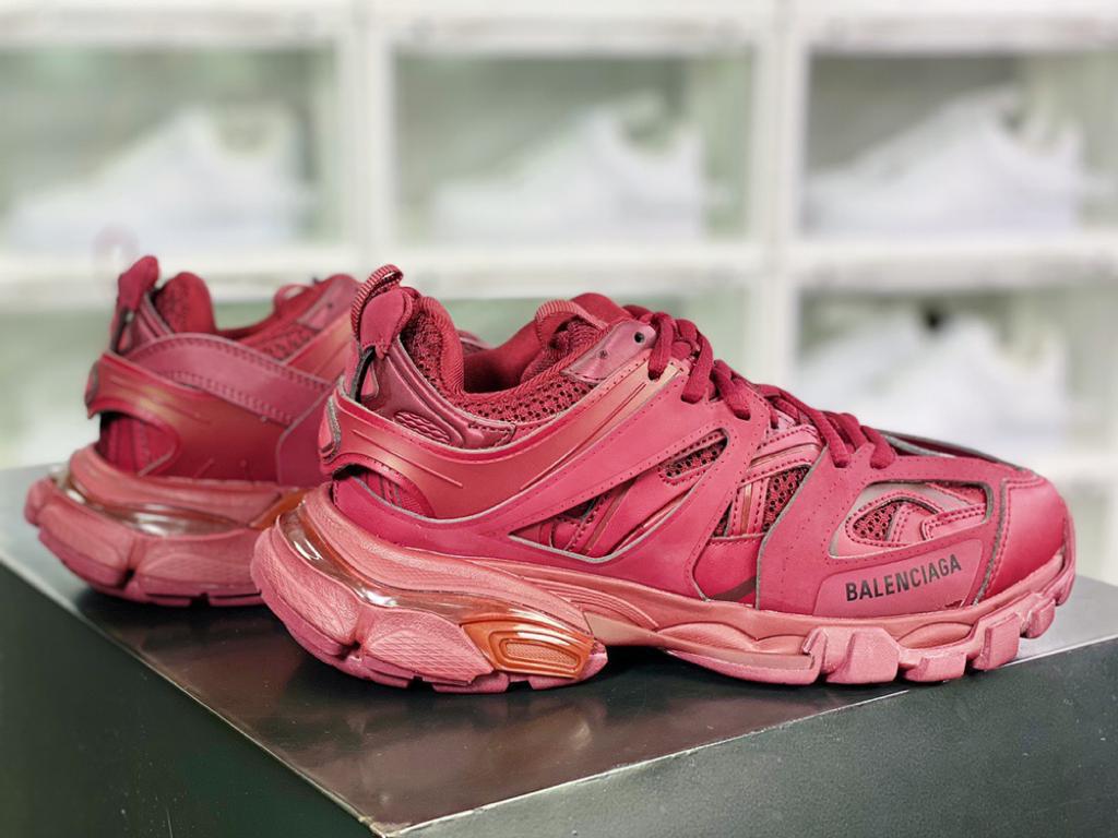 Balenciaga Track Burgundy - vstockx