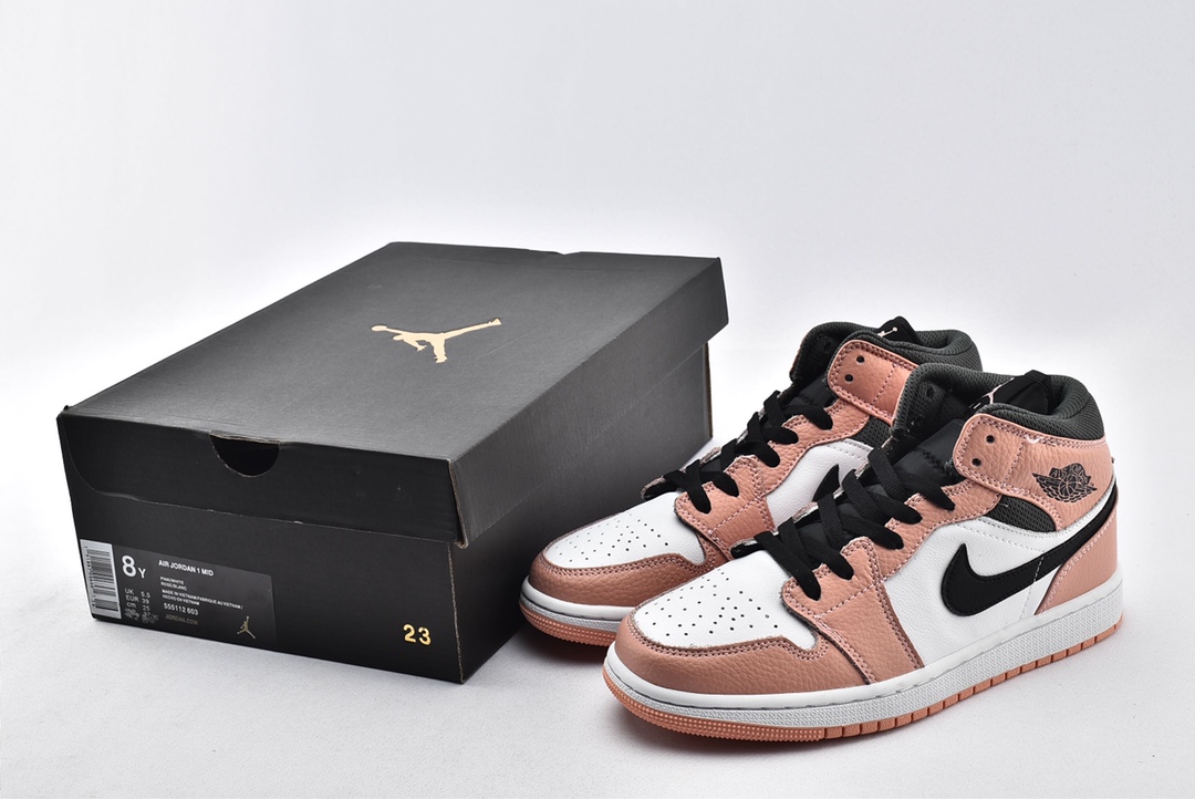 Jordan 1 Mid Pink Quartz - vstockx