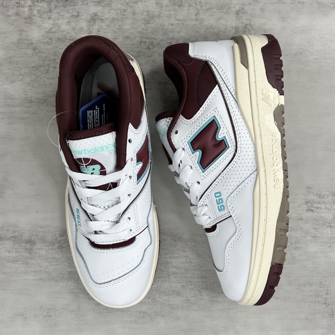 New Balance 550 Burgundy Cyan - vstockx