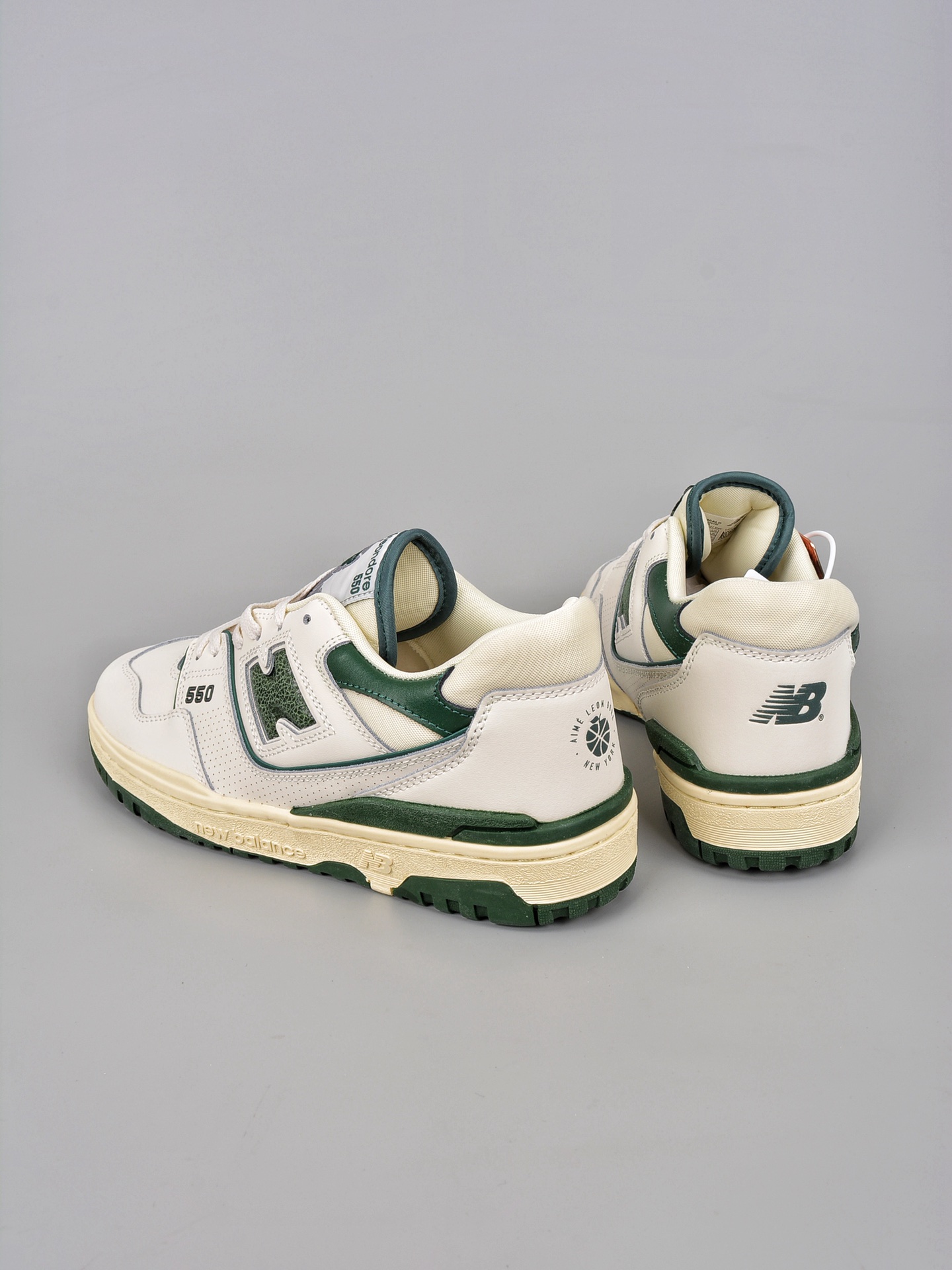 New Balance 550 Aime Leon Dore White Green - vstockx