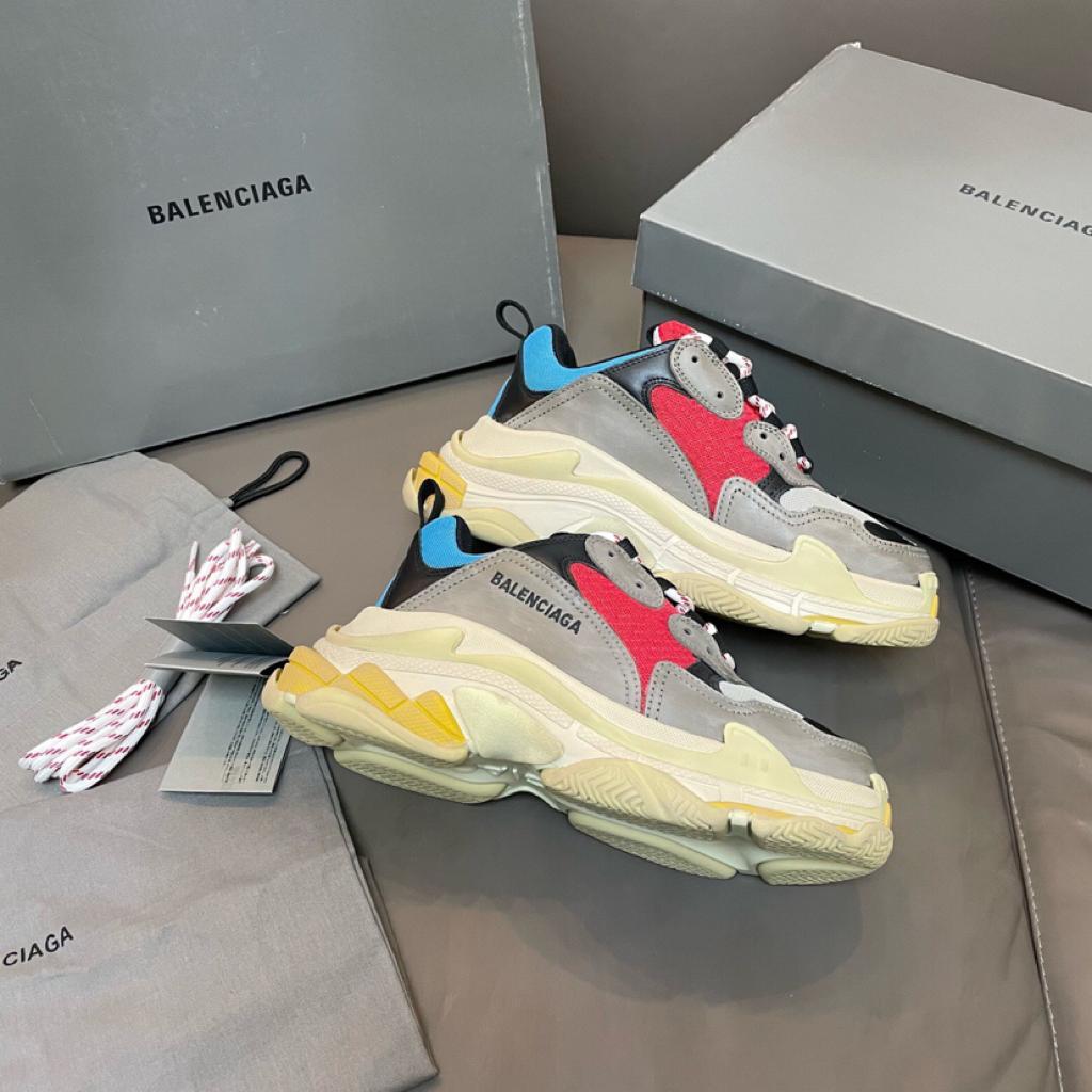 Balenciaga Triple S Grey Red Blue (2018 Reissue) - vstockx