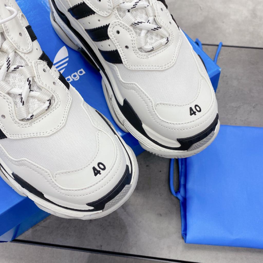 Balenciaga x adidas Triple S White Black - vstockx