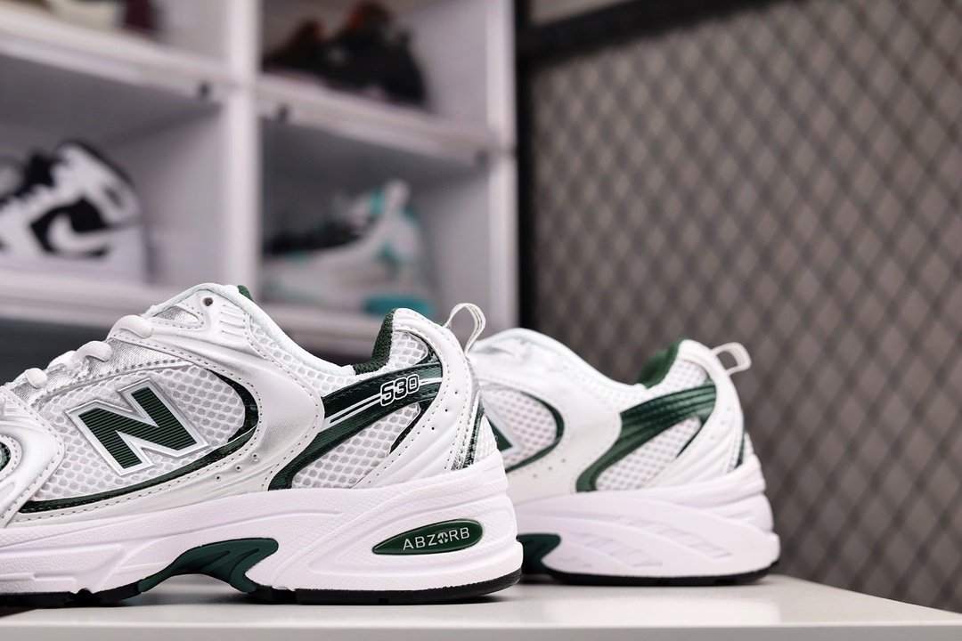 New Balance 530 White Nightwatch Green - vstockx