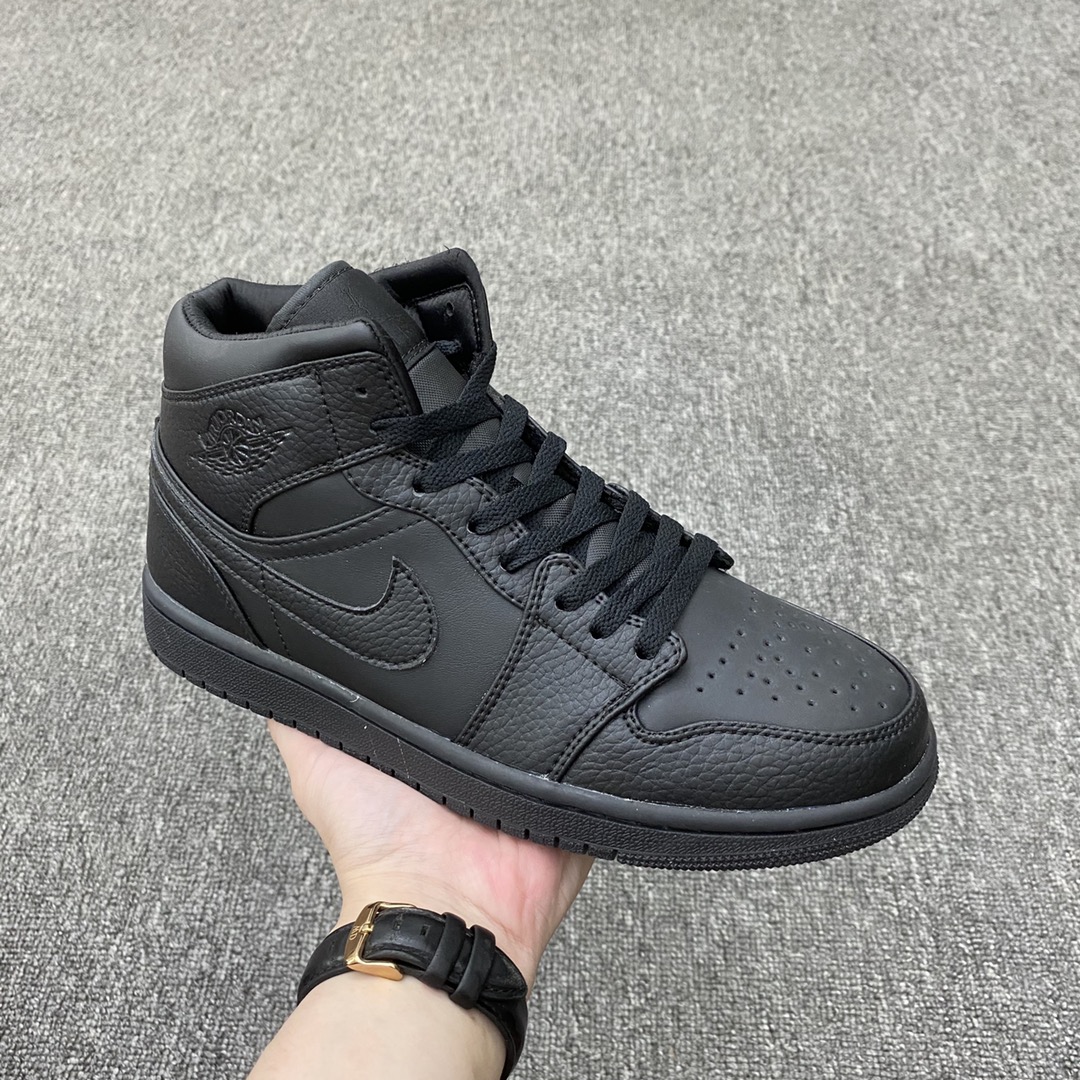 Jordan 1 Mid Triple Black - vstockx
