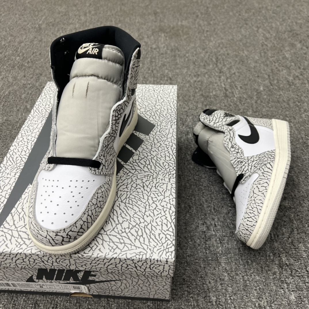 Jordan 1 Retro High OG White Cement - vstockx