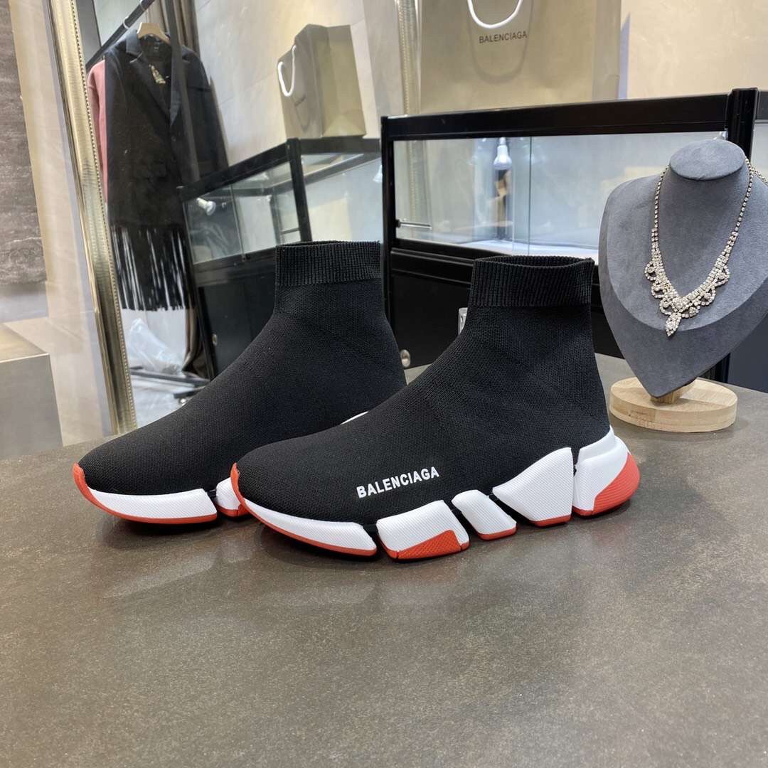 Balenciaga Speed 2.0 Bicolor Transparent Red Sole (W) - vstockx