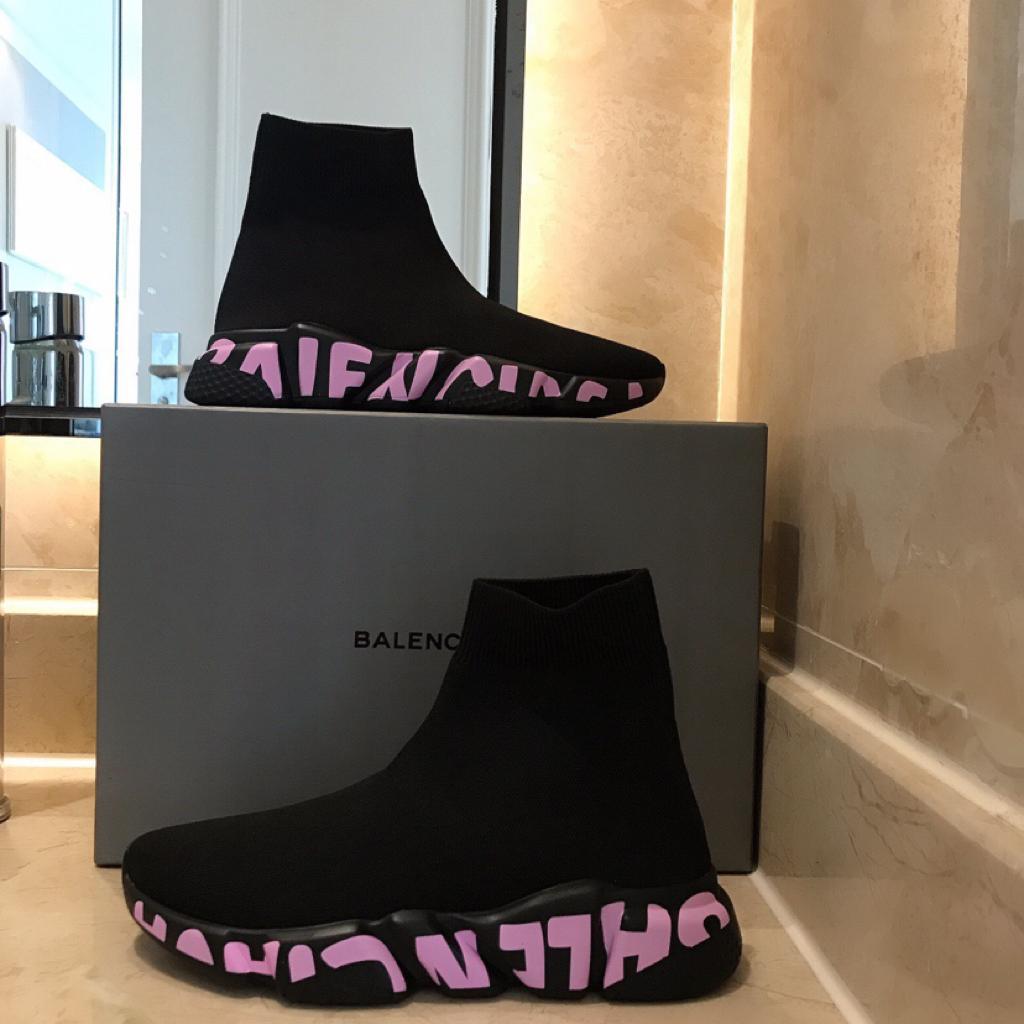 Balenciaga Graffiti Speed Black Pink (Women's) - vstockx