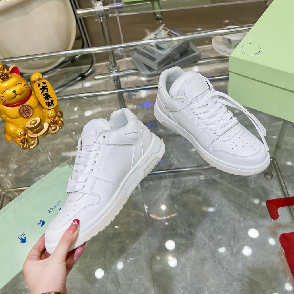 OFF-WHITE Out Of Office OOO Low Tops For Walking White Black - vstockx