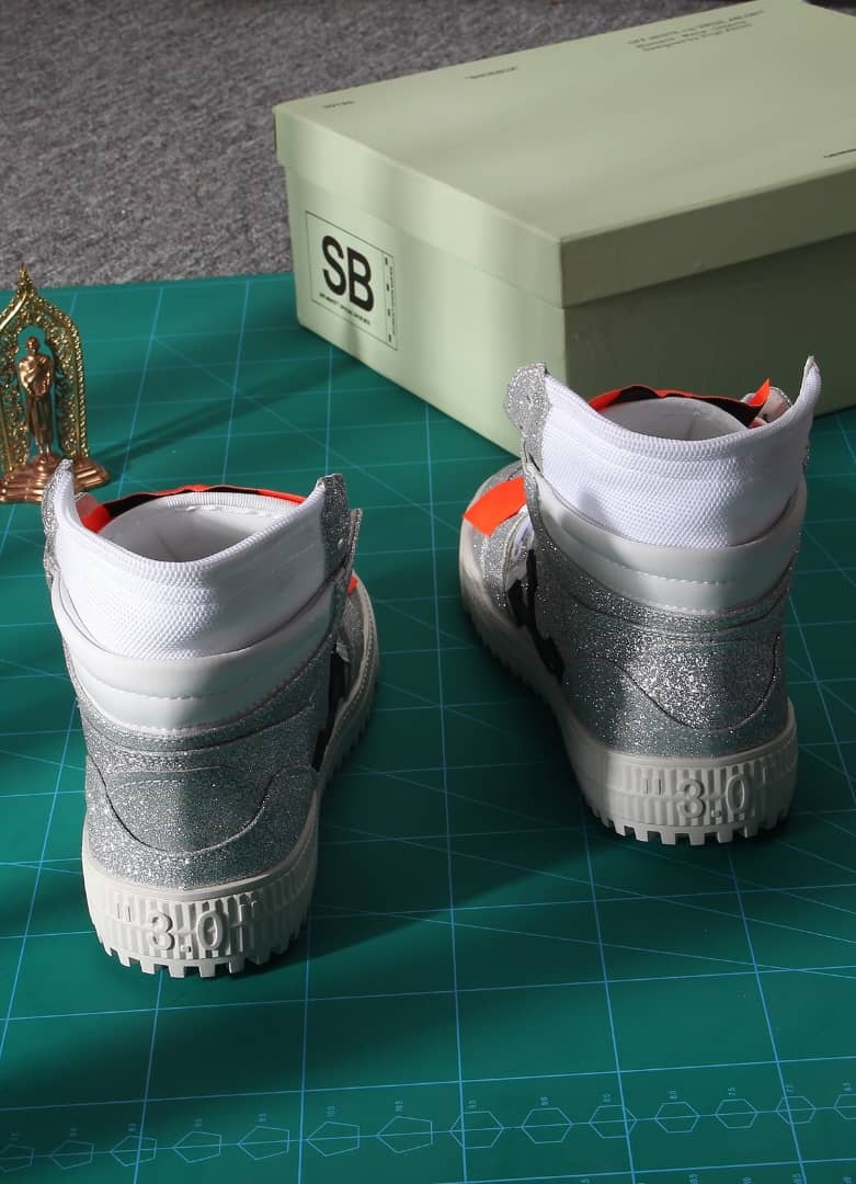 Off-White Off-Court 3.0 glitter high-top sneakers - vstockx