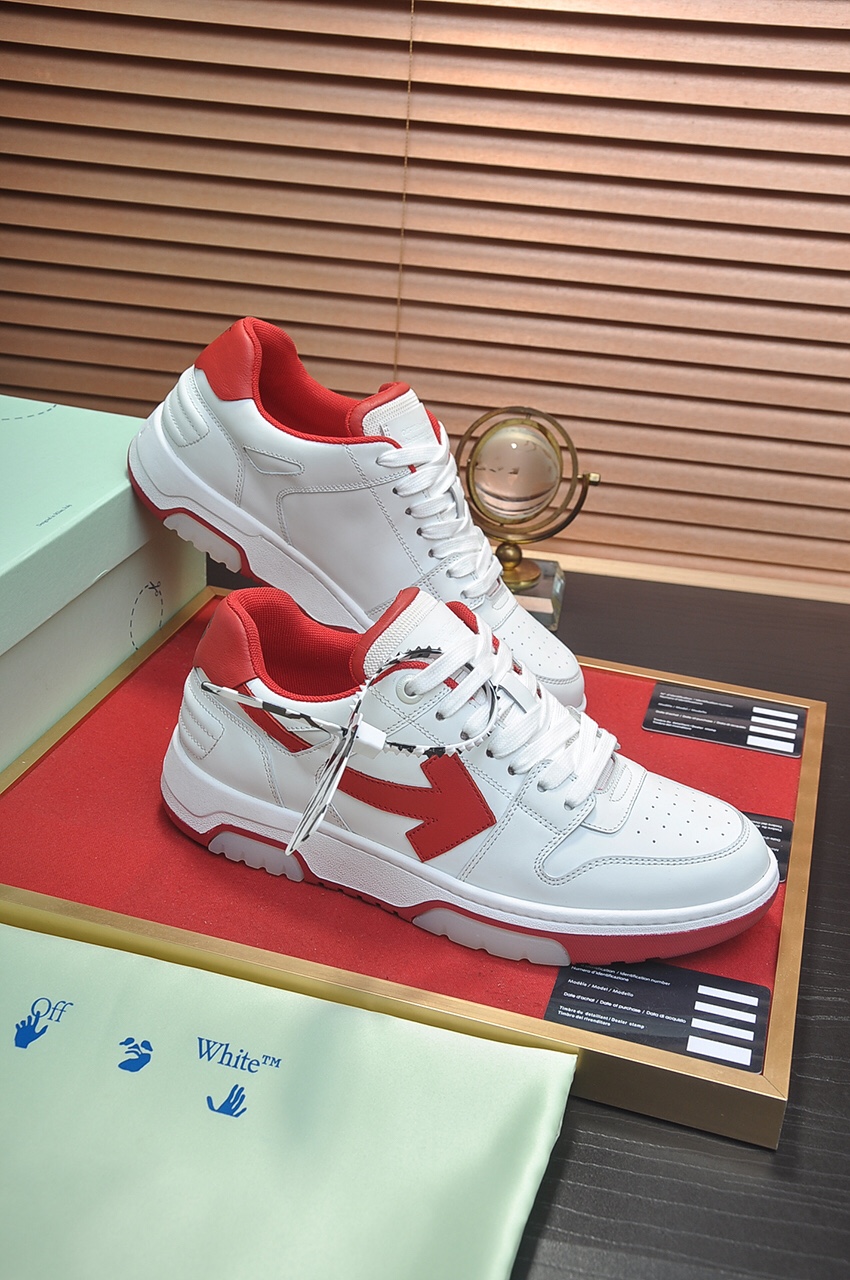 OFF-WHITE OOO Low Out Of Office White Red - vstockx
