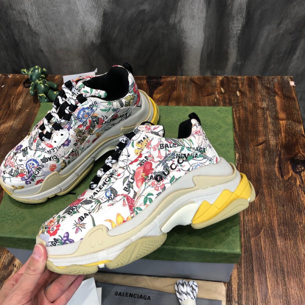 Gucci x Balenciaga The Hacker Project Triple S Flora Print - vstockx