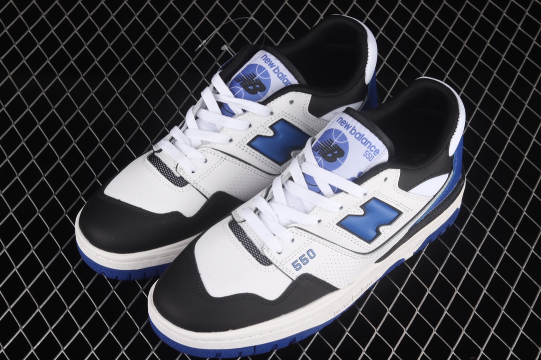 New Balance 550 White Royal Black - vstockx