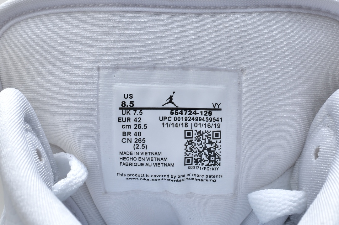 Jordan 1 Mid Triple White - vstockx