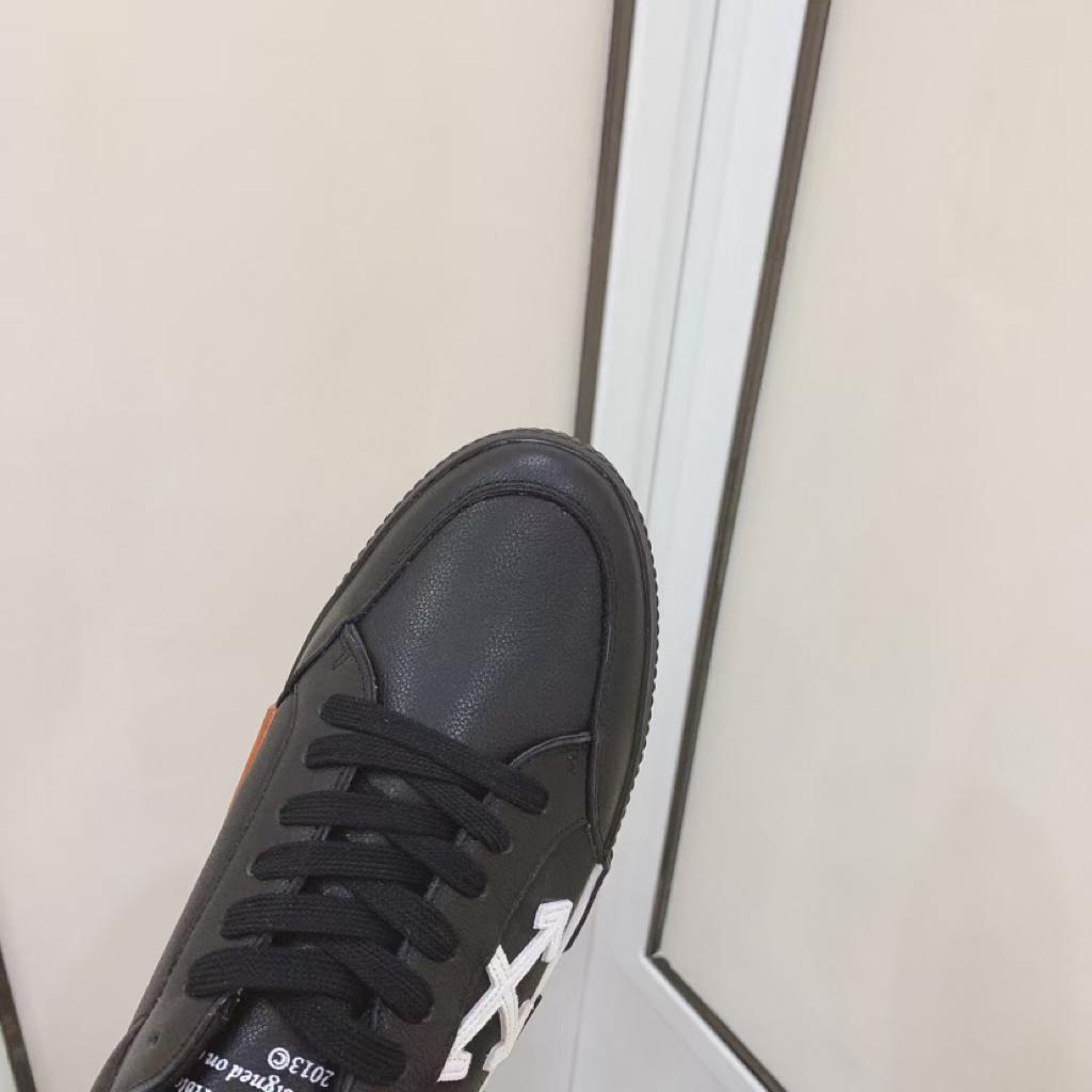 OFF-WHITE Vulc Low Leather Black White FW21 - vstockx