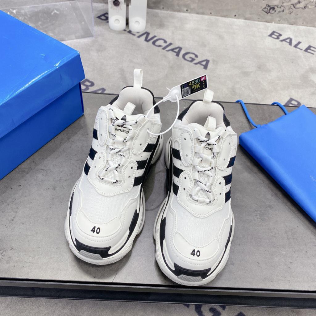 Balenciaga x adidas Triple S White Black - vstockx