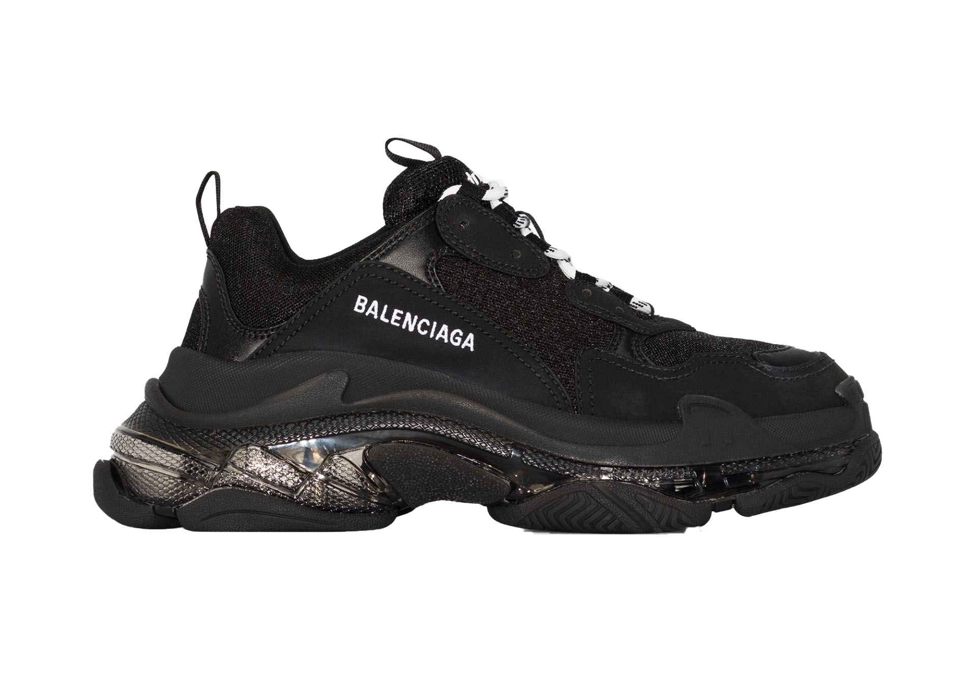 Balenciaga Triple S Clear Sole Double Black (W) - vstockx