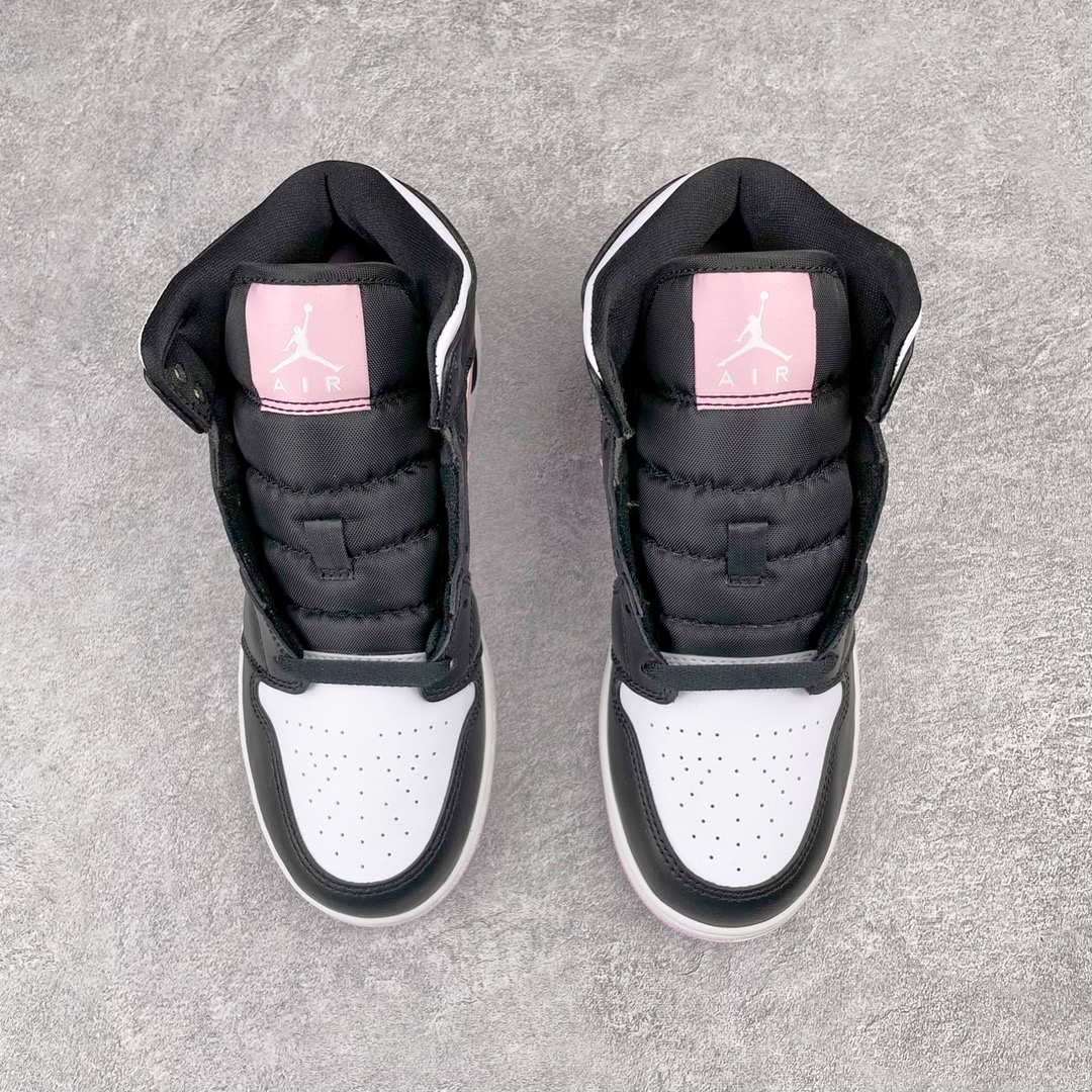 Jordan 1 Mid White Black Light Arctic Pink - vstockx