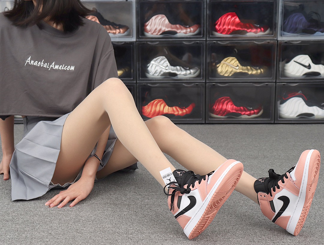 Jordan 1 Mid Pink Quartz - vstockx