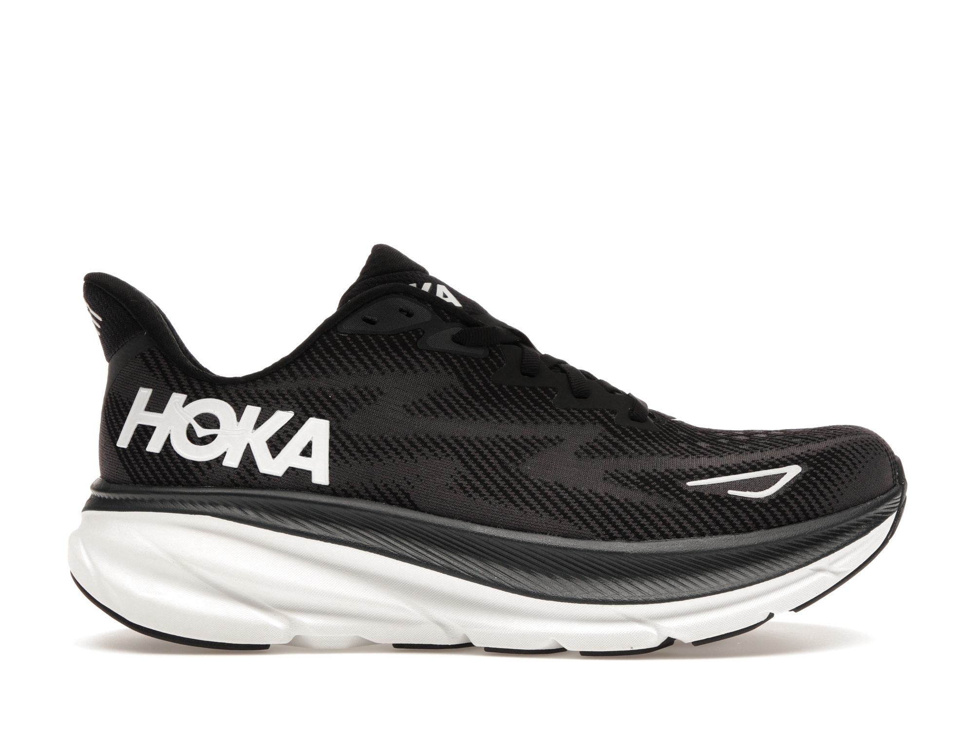 Hoka One One Clifton 9 Black White - vstockx