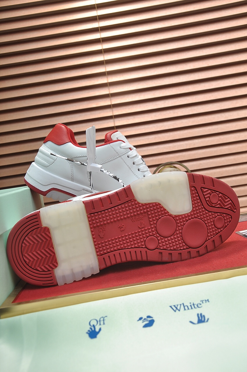 OFF-WHITE OOO Low Out Of Office White Red - vstockx