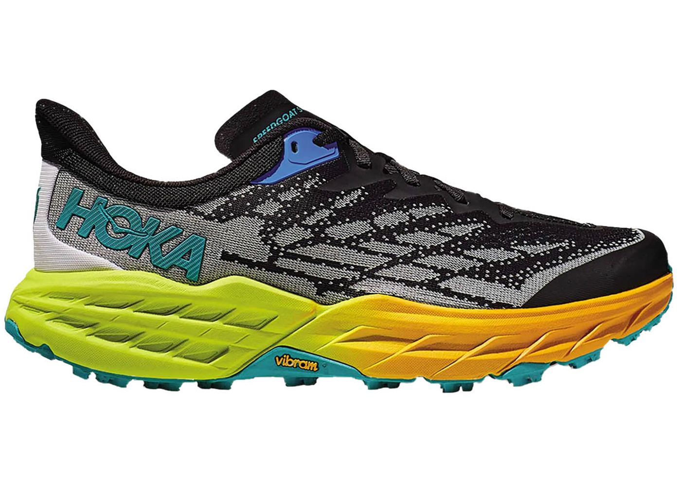 Hoka One One Speedgoat 5 Black Evening Primrose - vstockx