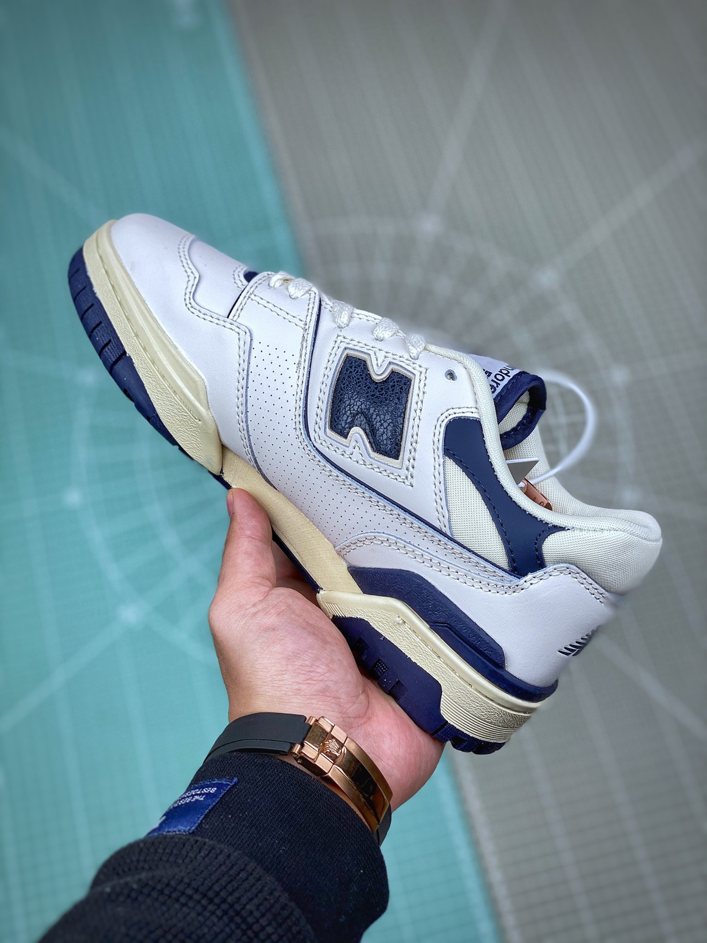 New Balance 550 Aime Leon Dore White Navy - vstockx