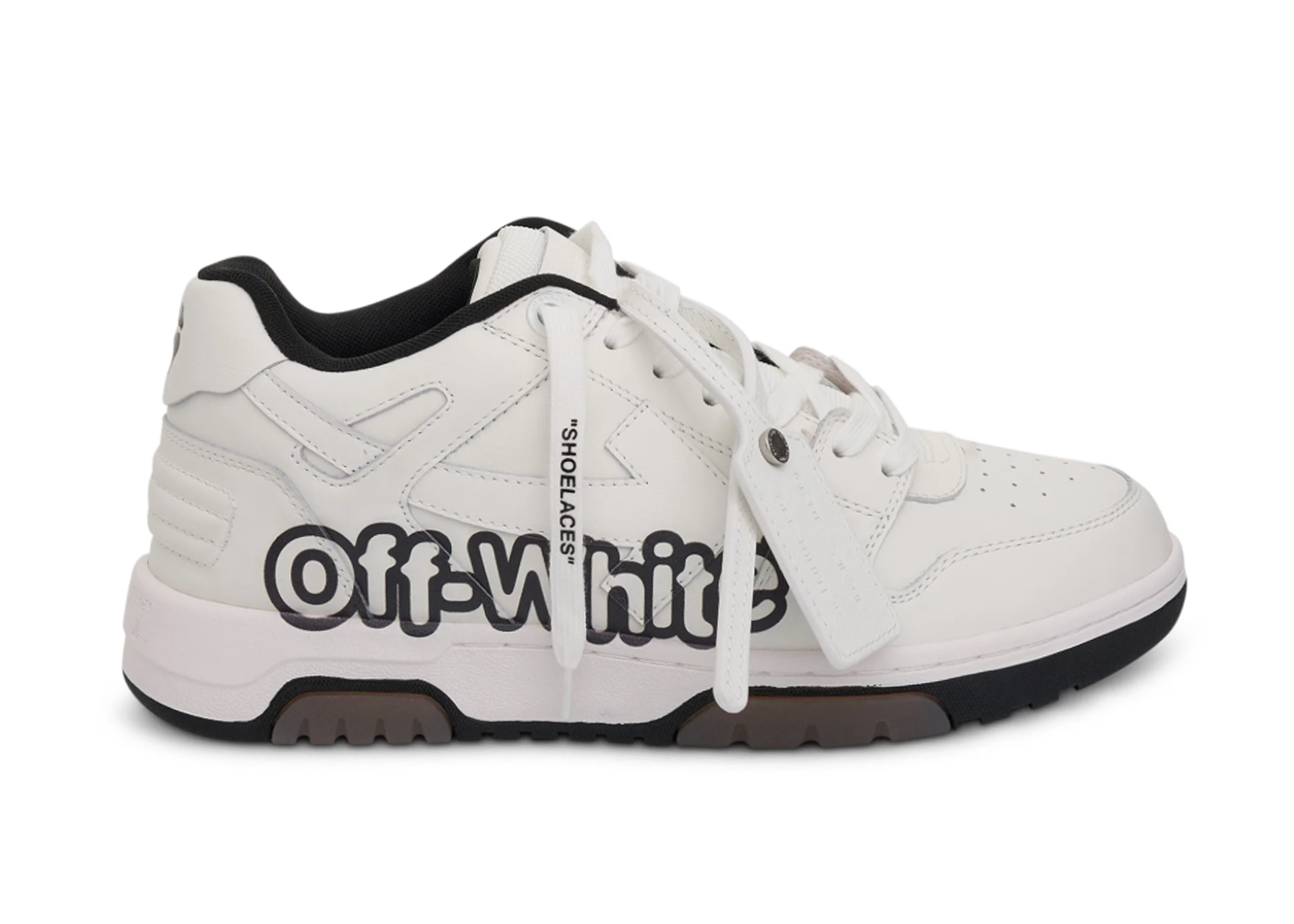 OFF-WHITE Out Of Office OOO Low Tops Off-White White Black - vstockx
