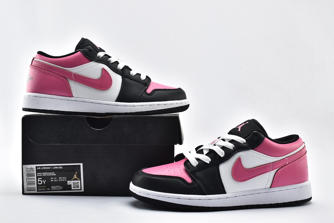 Jordan 1 Low Black Active Fuchsia - vstockx