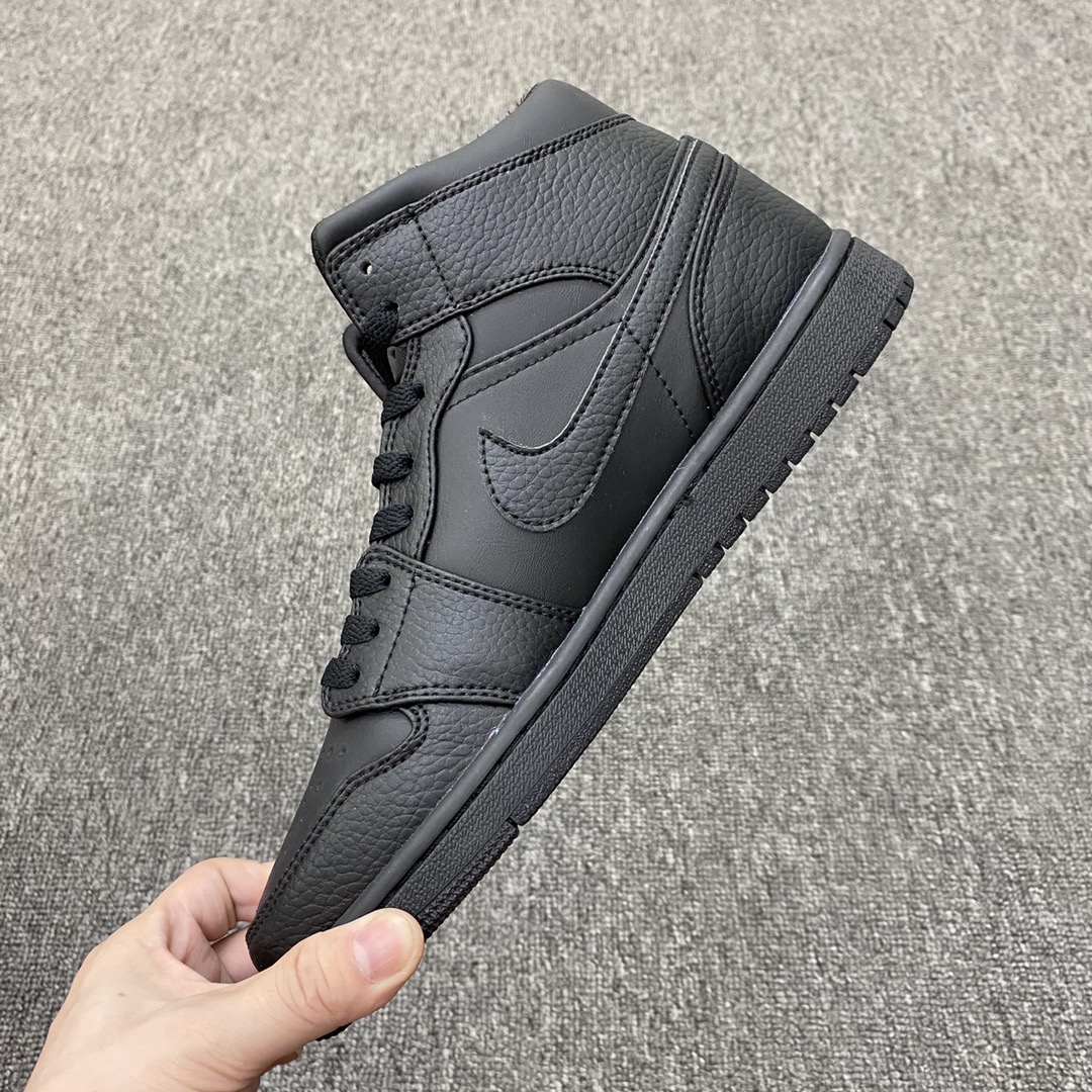 Jordan 1 Mid Triple Black - vstockx
