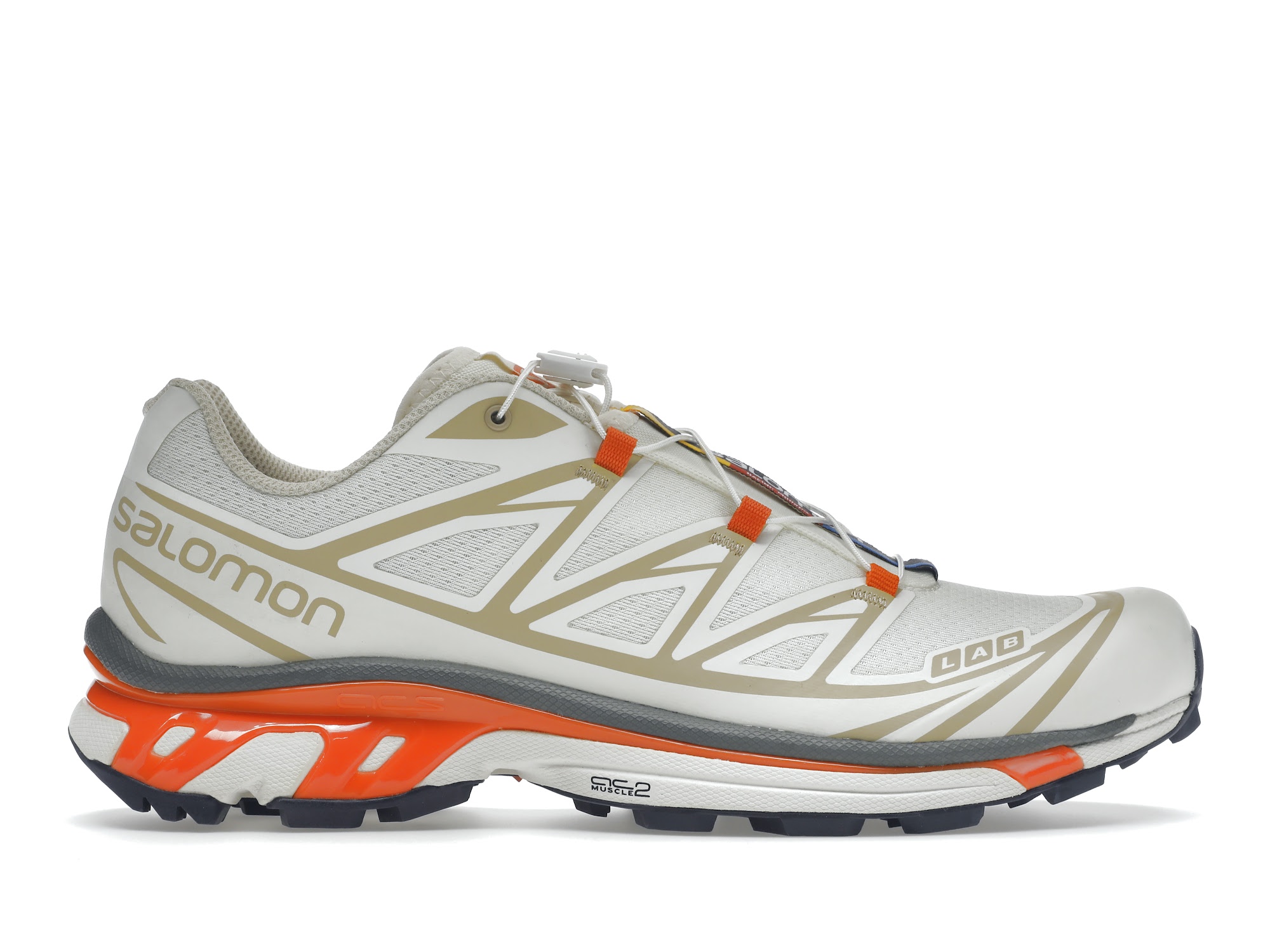 Salomon XT-6 Bleached Sand Red Orange - vstockx