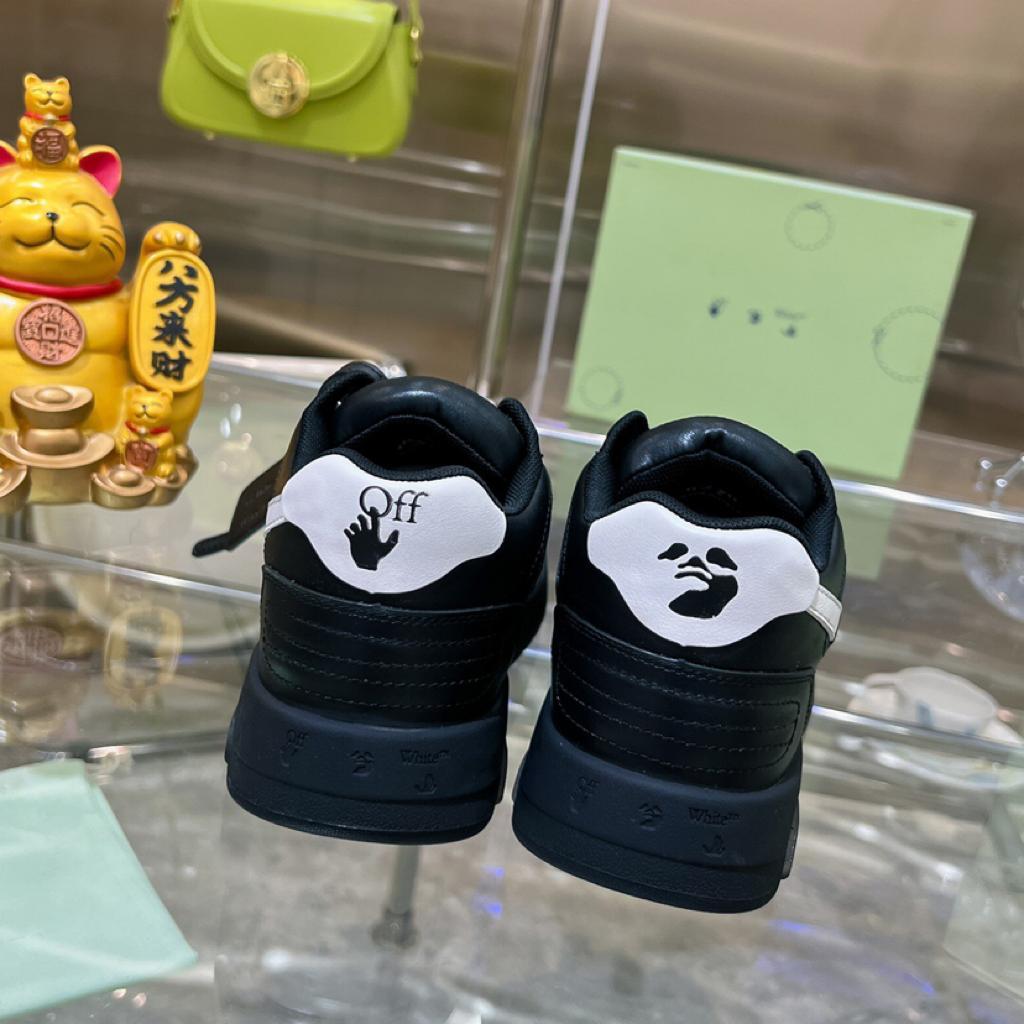 OFF-WHITE Out Of Office OOO Low Tops Black Gray White FW21 - vstockx