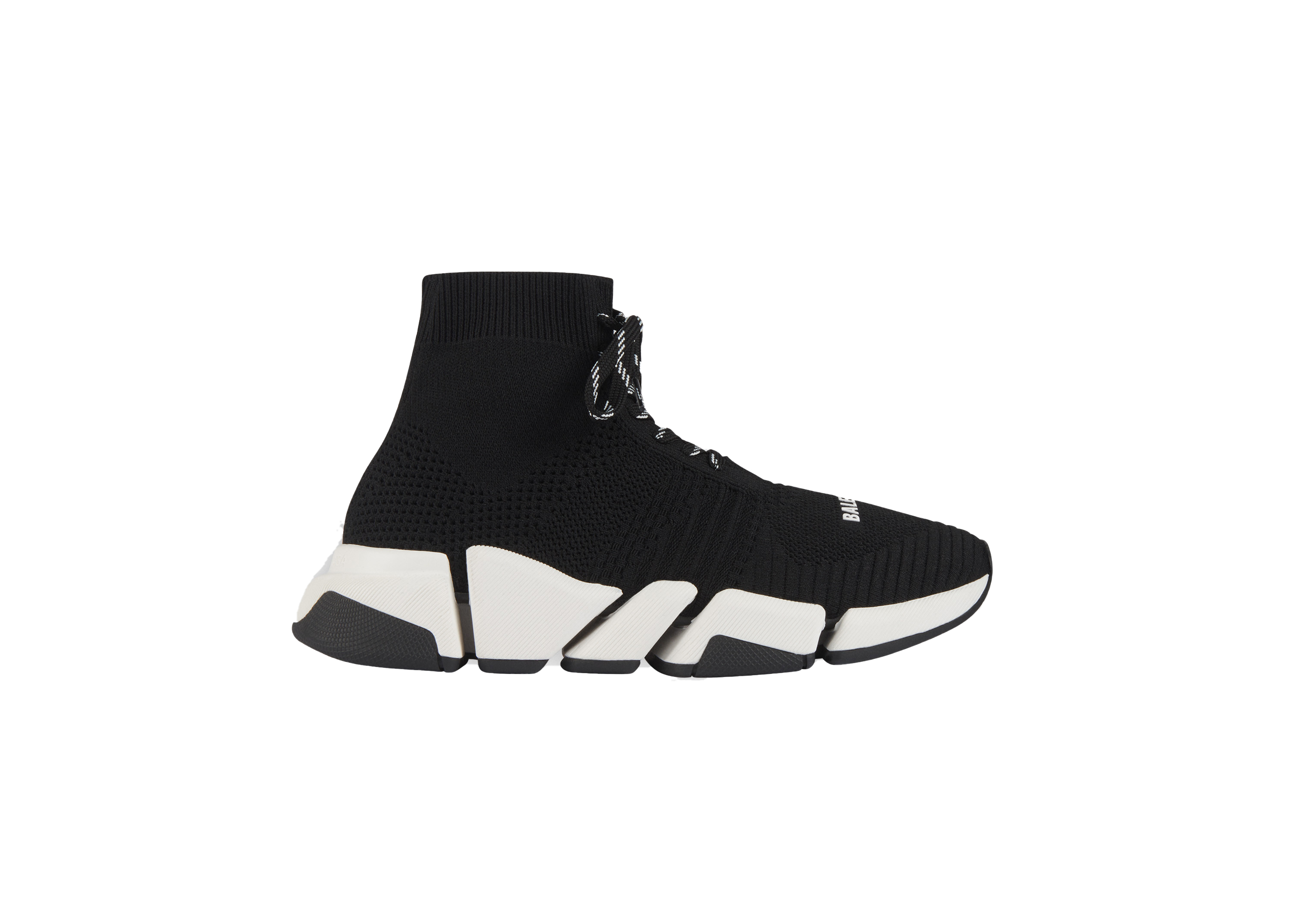 Balenciaga Speed 2.0 Lace Up Black White (W) - vstockx