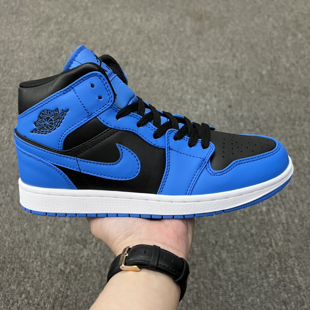 Jordan 1 Mid University Blue Black - vstockx