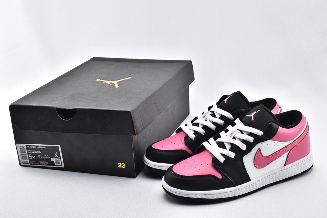 Jordan 1 Low Black Active Fuchsia - vstockx