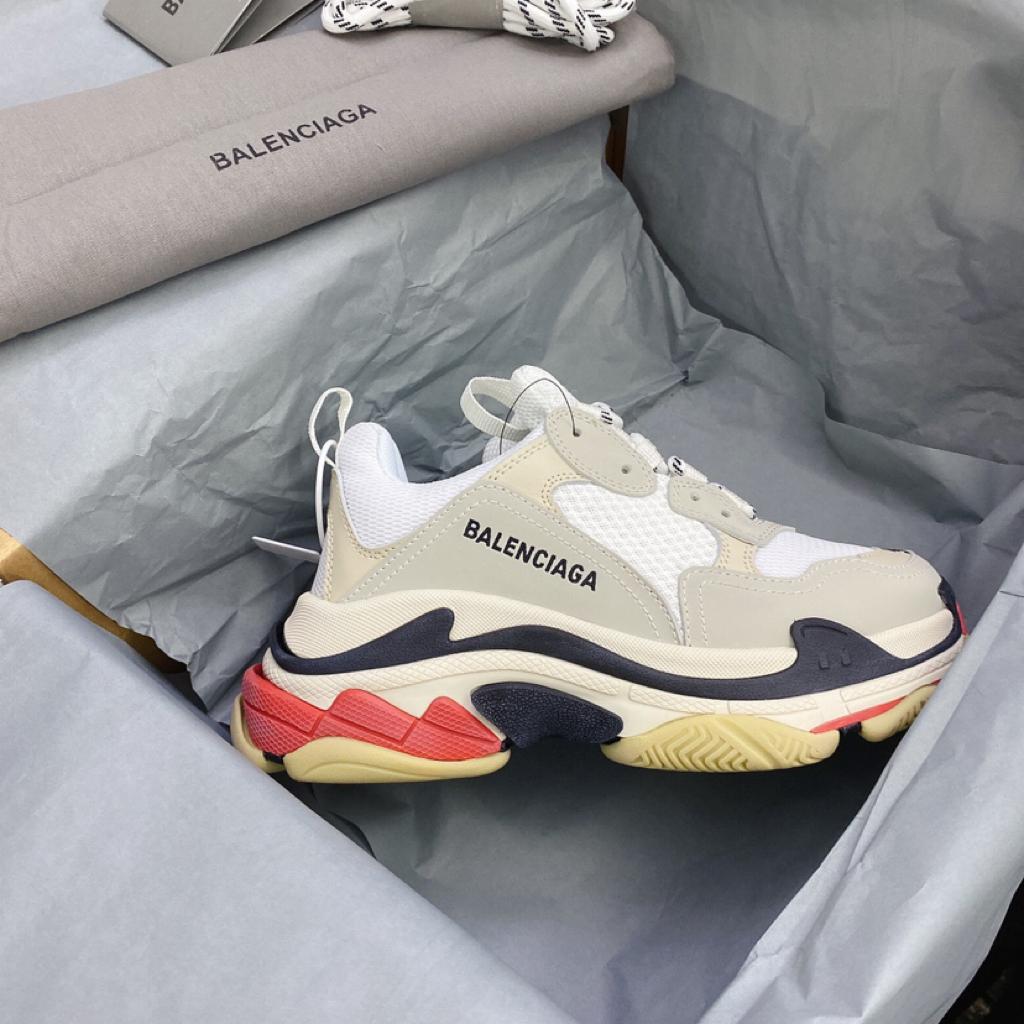 Balenciaga Triple S White Black Red - vstockx