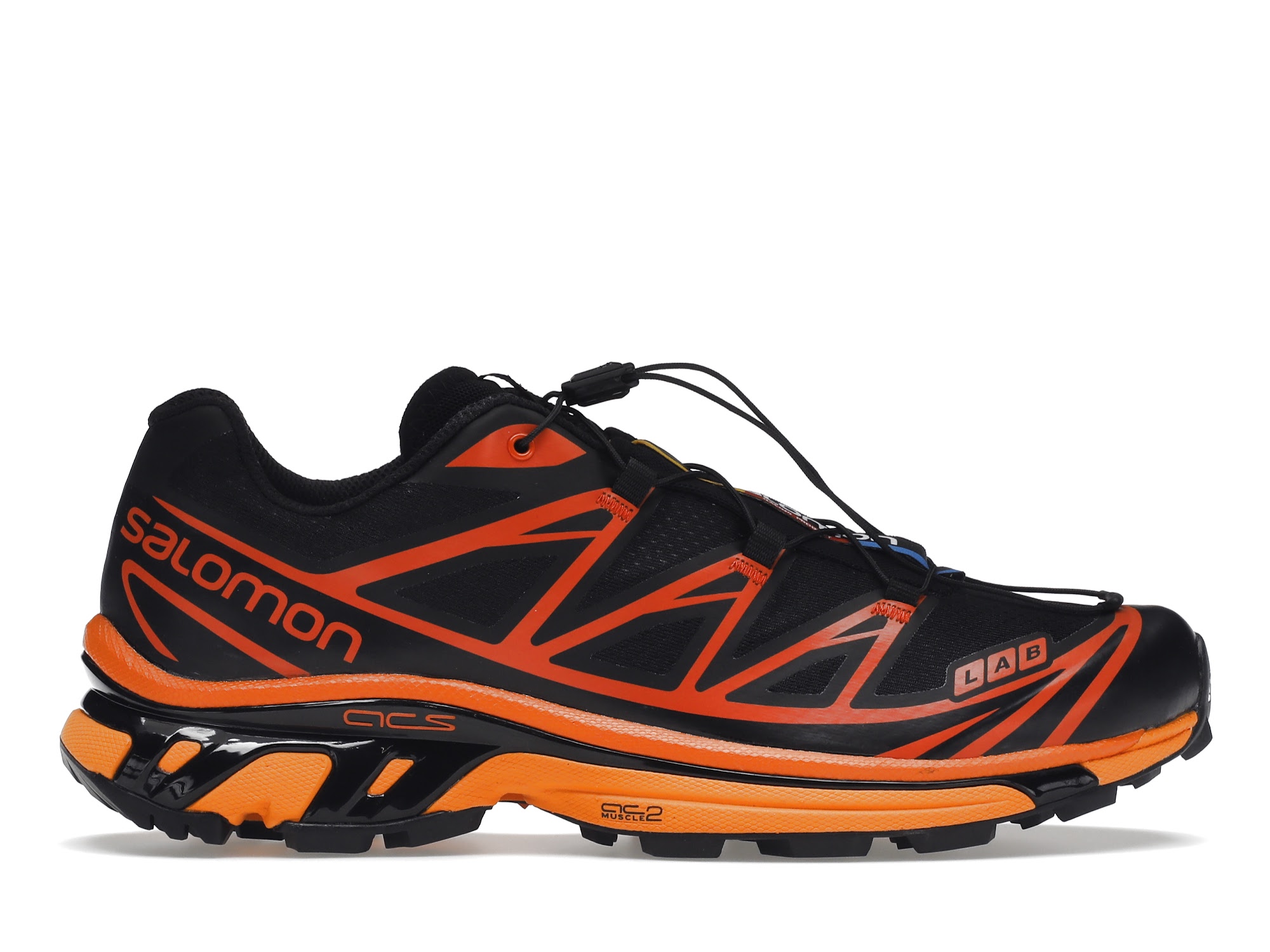 Salomon XT-6 Black Magnet Vibrant Orange - vstockx