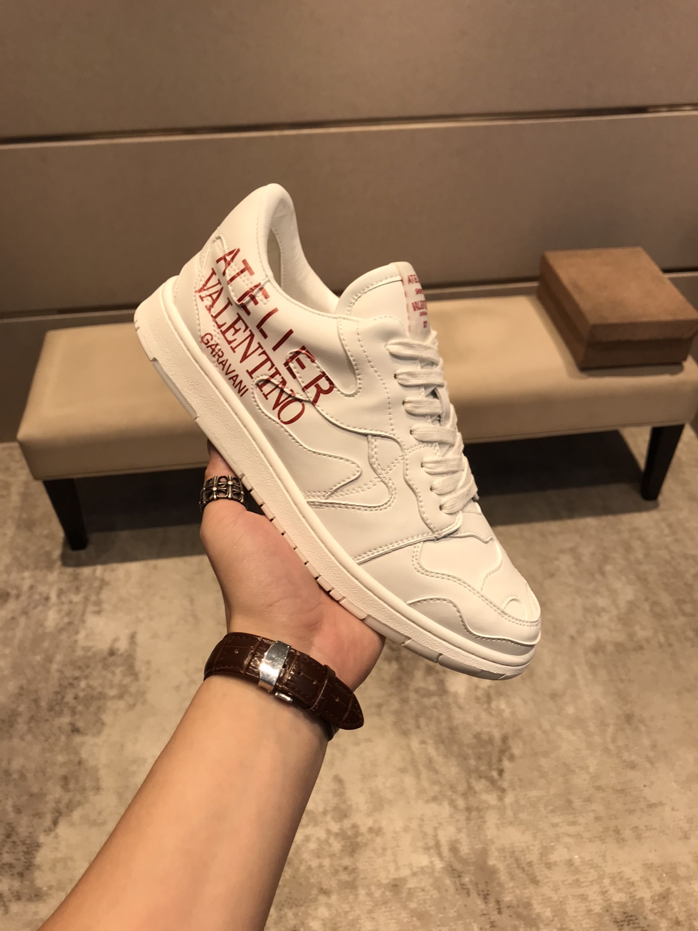 Valentino Garavani Atelier Shoes 07 Camouflage Edition Sneaker in Calfskin 4 - vstockx