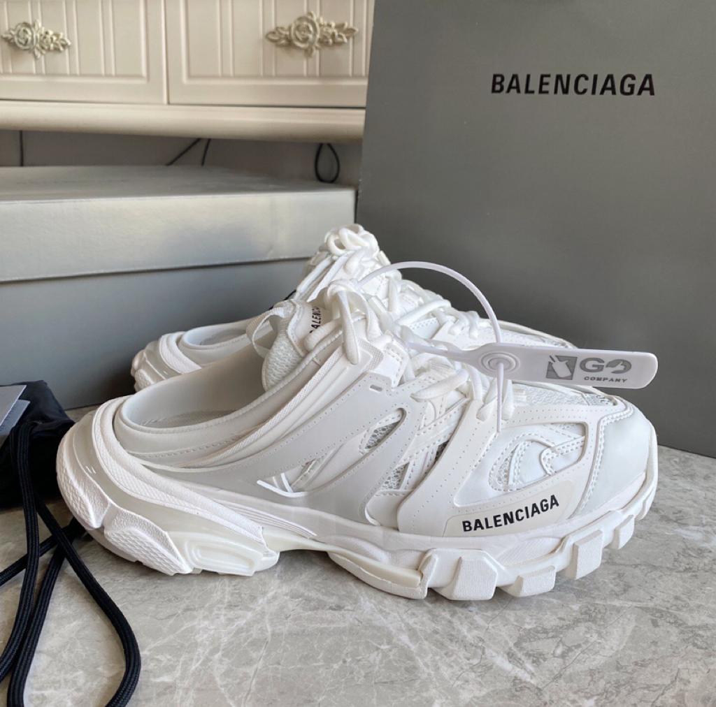 Balenciaga Track Mule White - vstockx