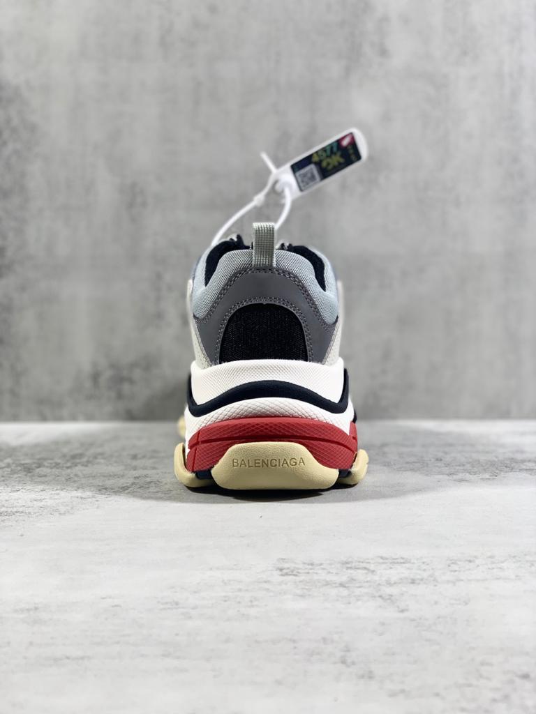 Balenciaga Triple S Silver Red (2018) - vstockx