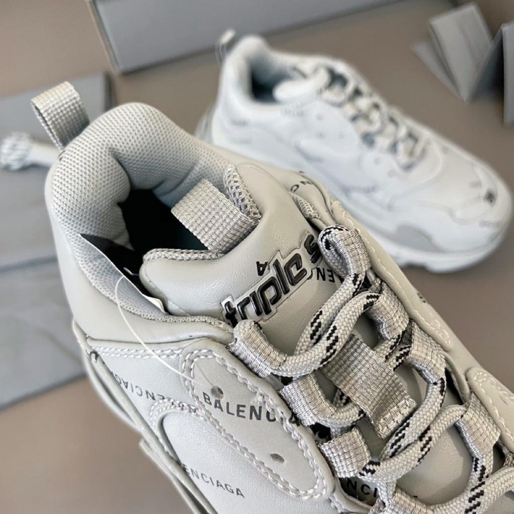 Balenciaga Triple S Allover Logo White - vstockx