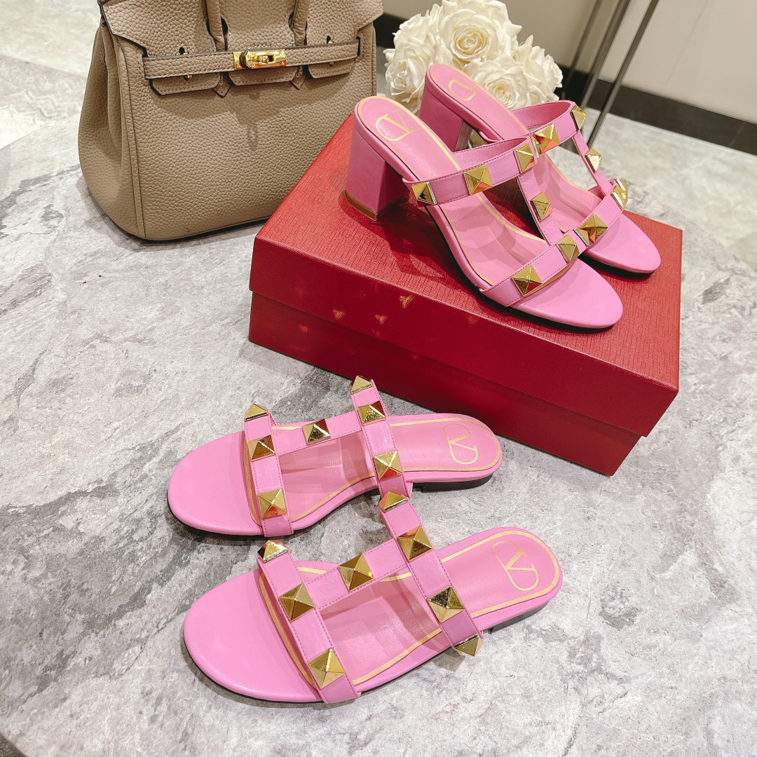 VALENTINO GARAVANI ROMAN STUD HEEL 6CM WOMEN 8 - vstockx