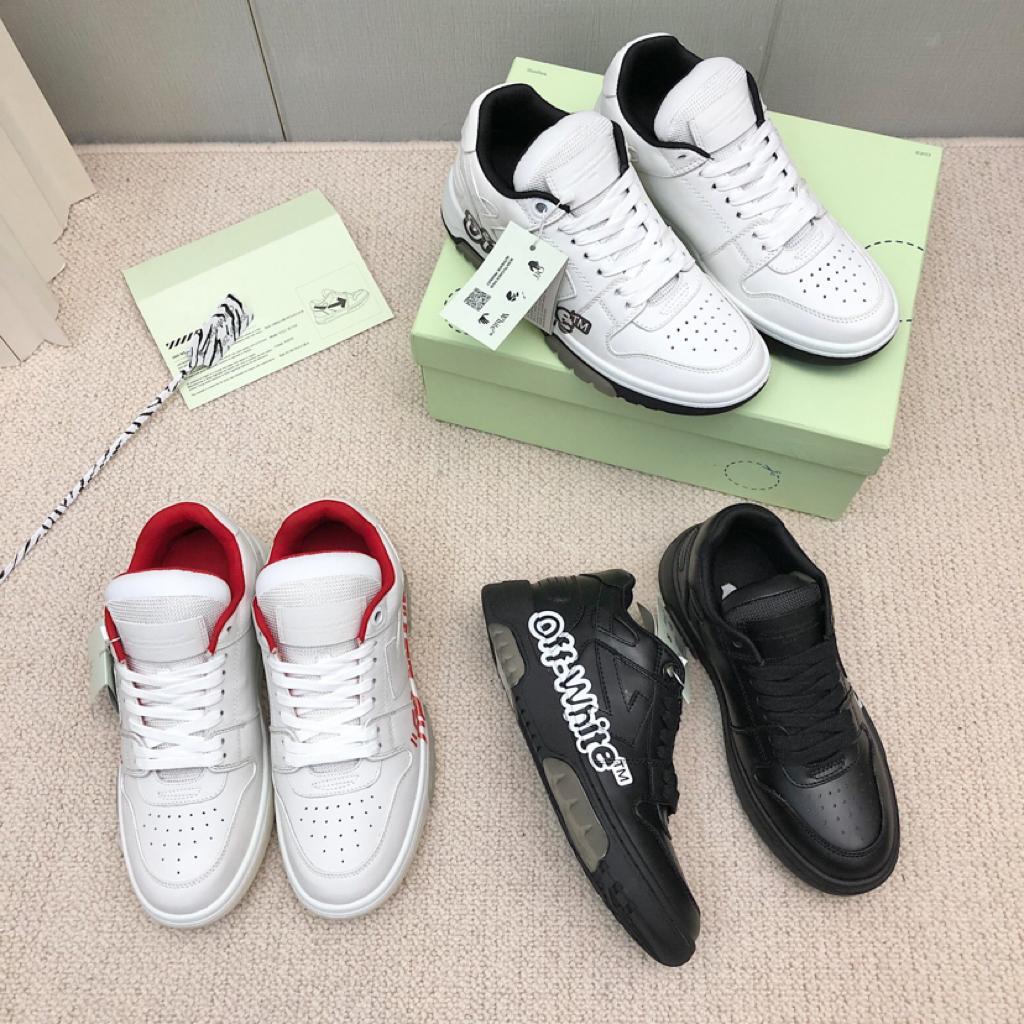 OFF-WHITE Out Of Office OOO Low Tops Off-White White Black - vstockx