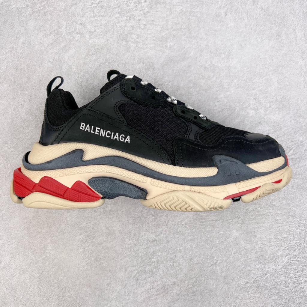 Balenciaga Triple S Black White Red (2018 Reissue) - vstockx