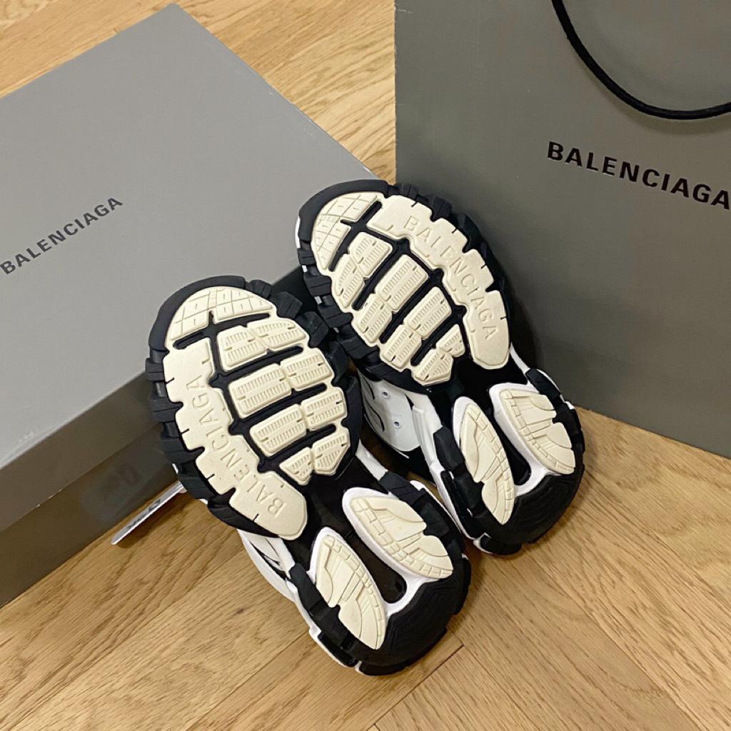 Balenciaga Track Mule Black White - vstockx