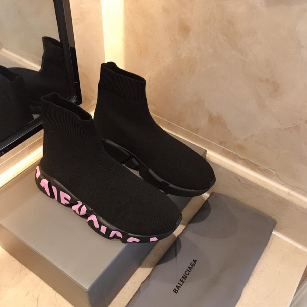 Balenciaga Graffiti Speed Black Pink (Women's) - vstockx