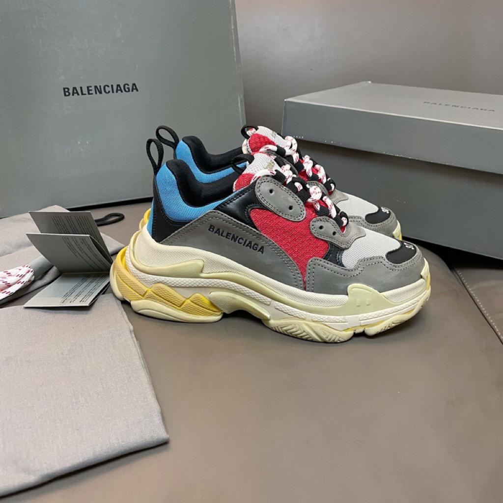 Balenciaga Triple S Grey Red Blue (2018 Reissue) - vstockx
