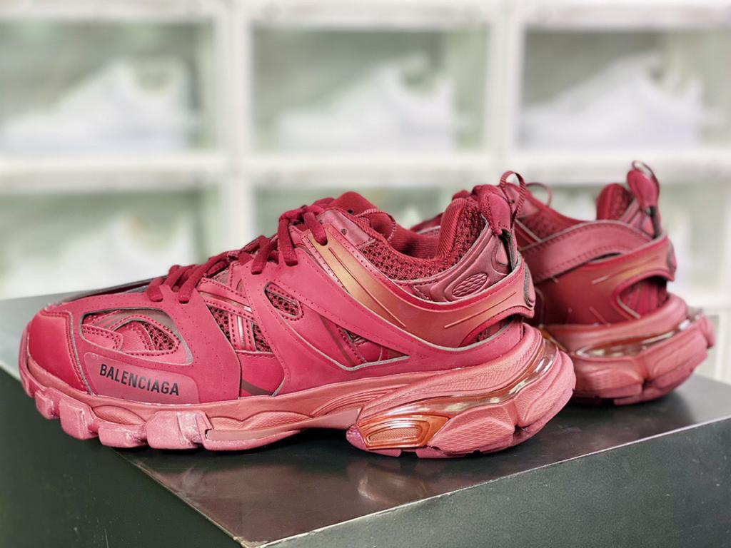 Balenciaga Track Burgundy - vstockx