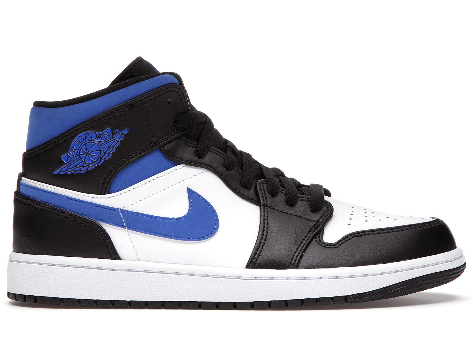 Jordan 1 Mid White Black Racer Blue - vstockx