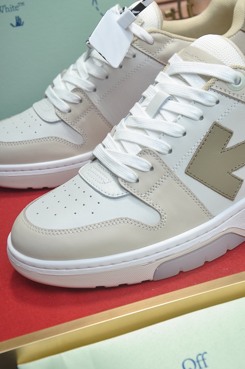 OFF-WHITE Out Of Office OOO Low Tops Grey White - vstockx
