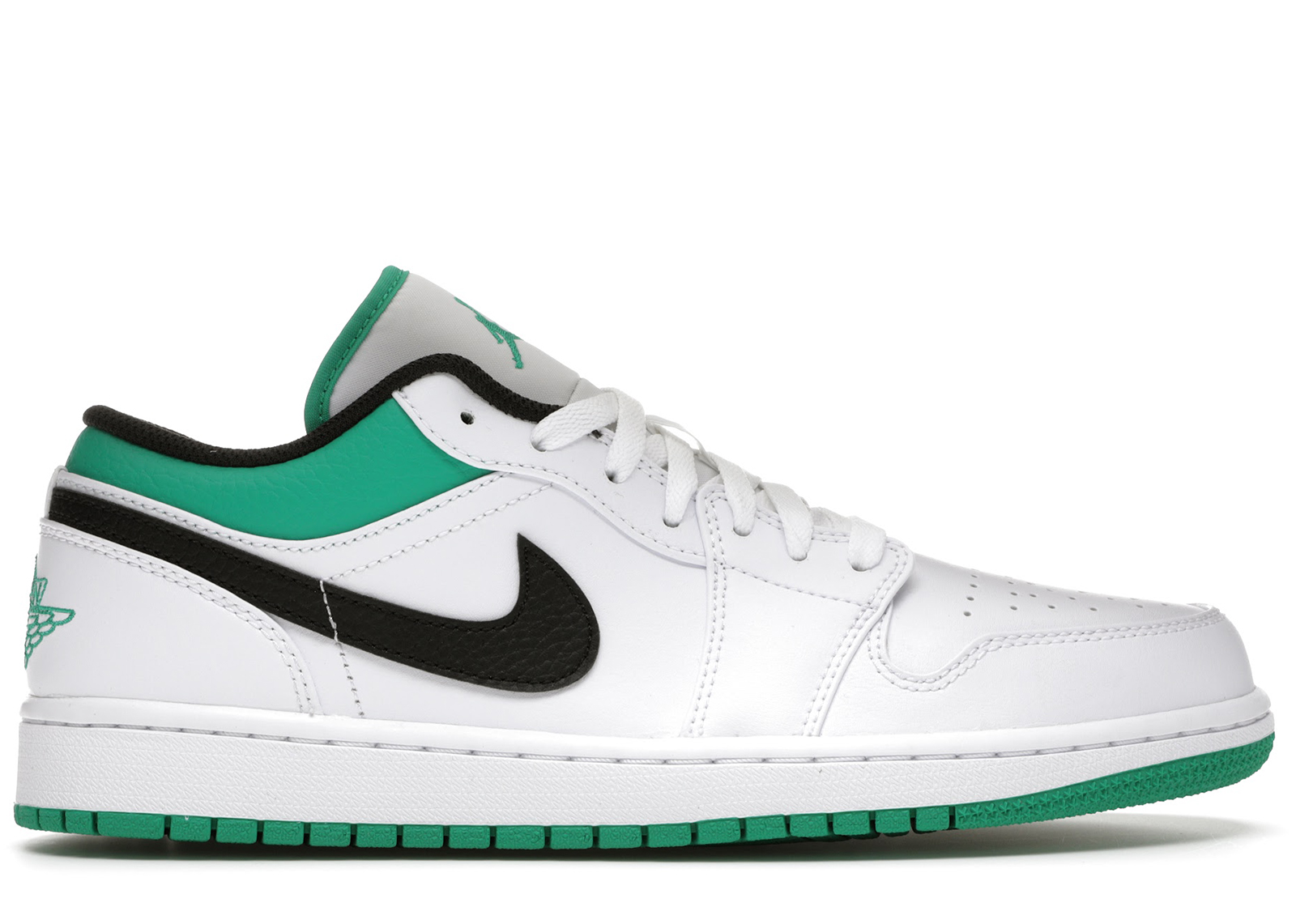 Jordan 1 Low White Lucky Green Black - vstockx